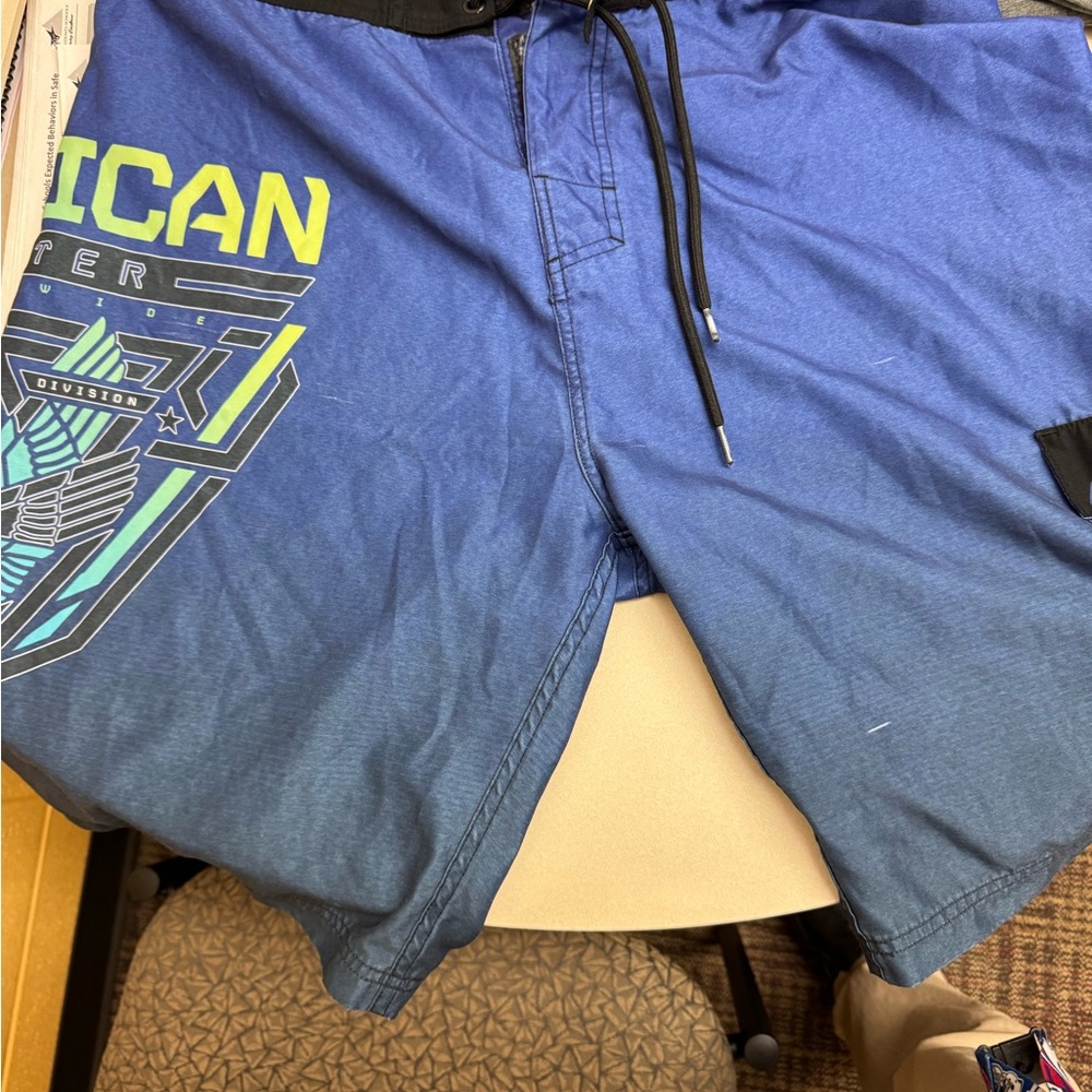 American Fighter Blue Men's Swim Shorts